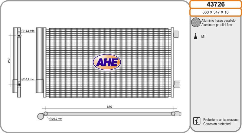 AHE Condensatore, Climatizzatore 43726
