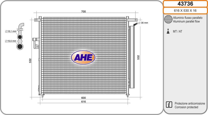 AHE Condensatore, Climatizzatore 43736
