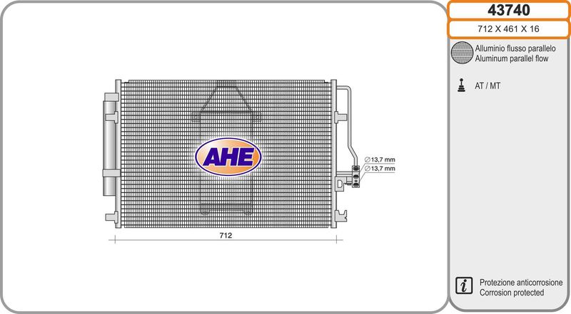 AHE Condensatore, Climatizzatore 43740