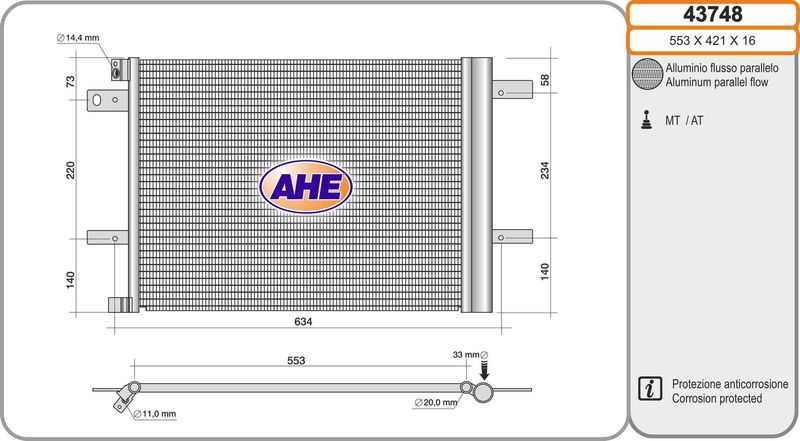 AHE Condensatore, Climatizzatore 43748