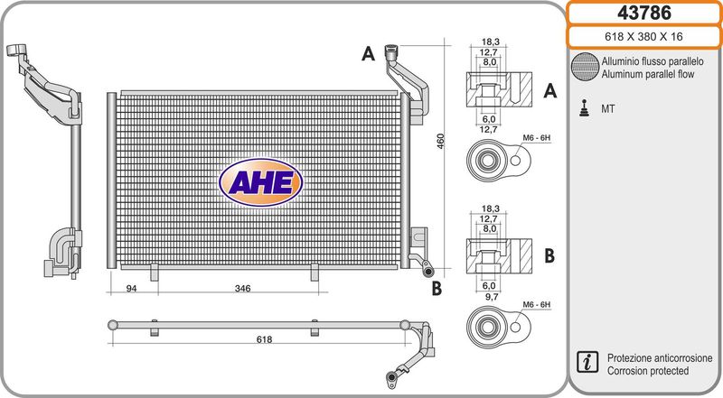 AHE Condensatore, Climatizzatore 43786