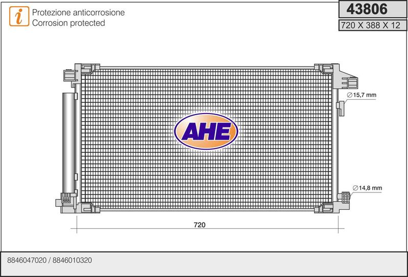 AHE Condensatore, Climatizzatore 43806