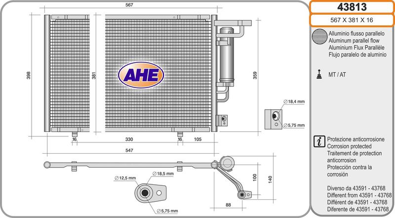 AHE Condensatore, Climatizzatore 43813