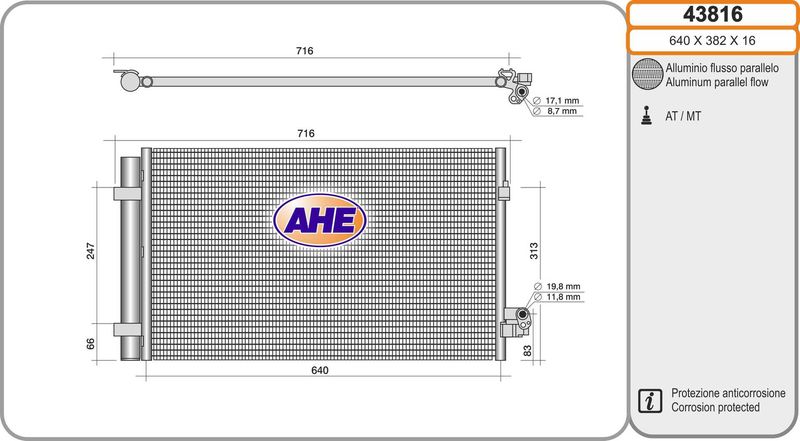 AHE Condensatore, Climatizzatore 43816