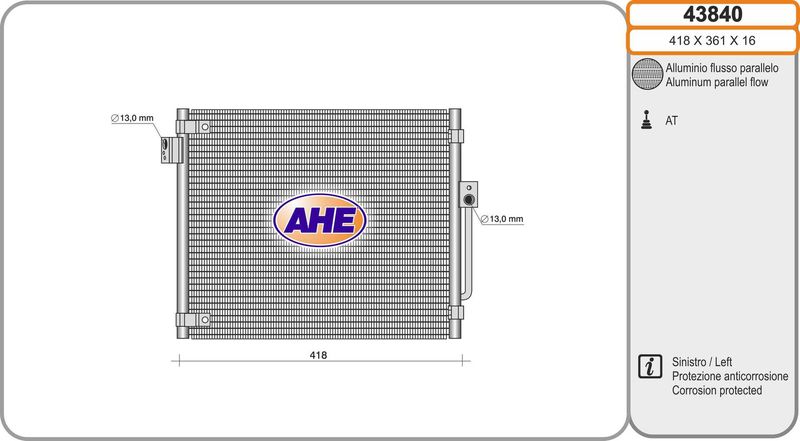 AHE Condensatore, Climatizzatore 43840