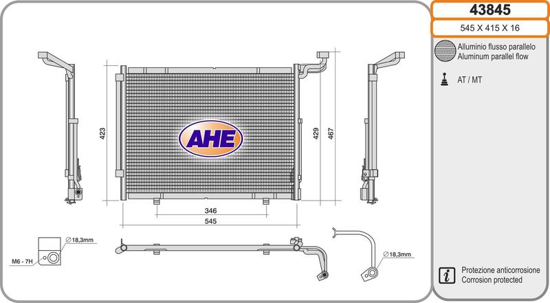 AHE Condensatore, Climatizzatore 43845