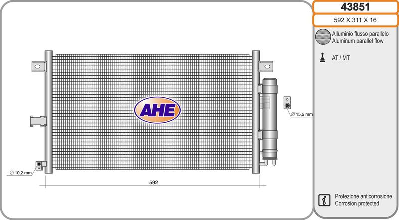 AHE Condensatore, Climatizzatore 43851