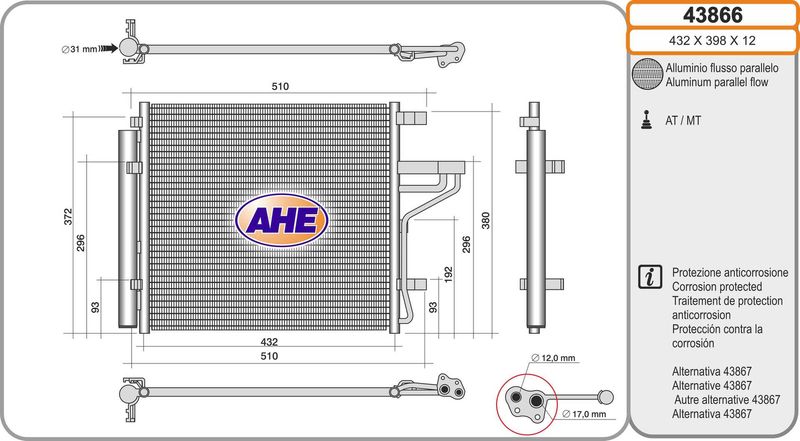 AHE Condensatore, Climatizzatore 43866