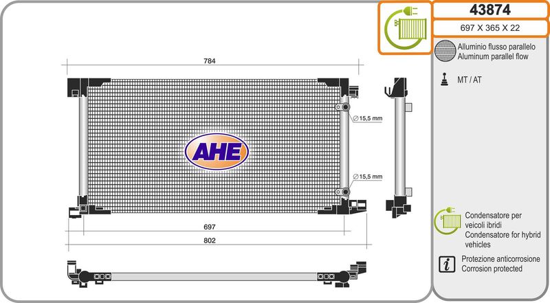 AHE Condensatore, Climatizzatore 43874