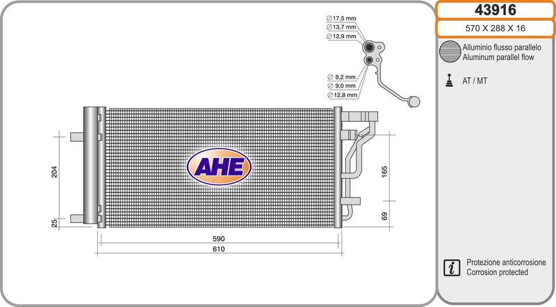 AHE Condensatore, Climatizzatore 43916