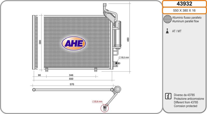 AHE Condensatore, Climatizzatore 43932
