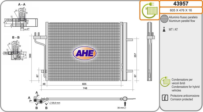 AHE Condensatore, Climatizzatore 43957