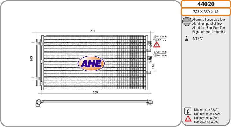 AHE Condensatore, Climatizzatore 44020