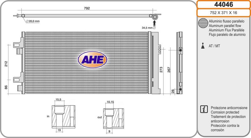 AHE Condensatore, Climatizzatore 44046