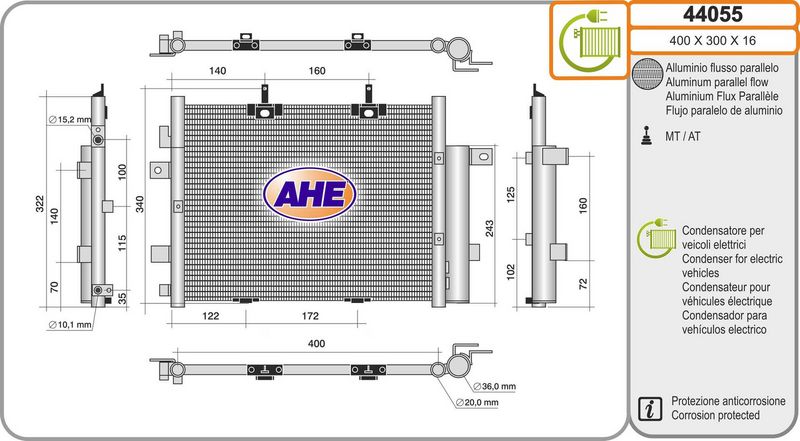 AHE Condensatore, Climatizzatore 44055