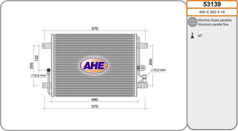 AHE Condensatore, Climatizzatore 53139
