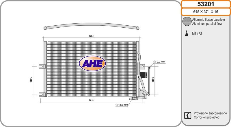 AHE Condensatore, Climatizzatore 53201