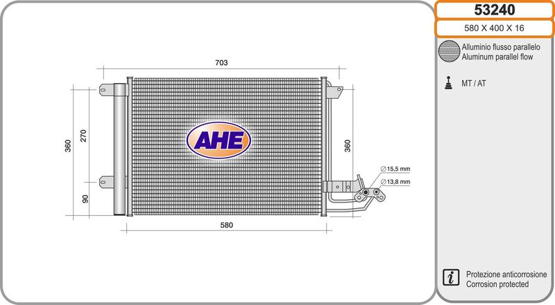 AHE Condensatore, Climatizzatore 53240