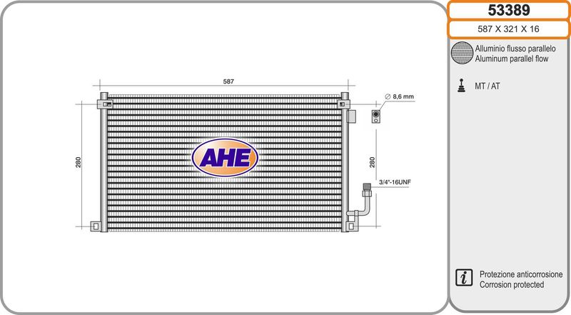 AHE Condensatore, Climatizzatore 53389