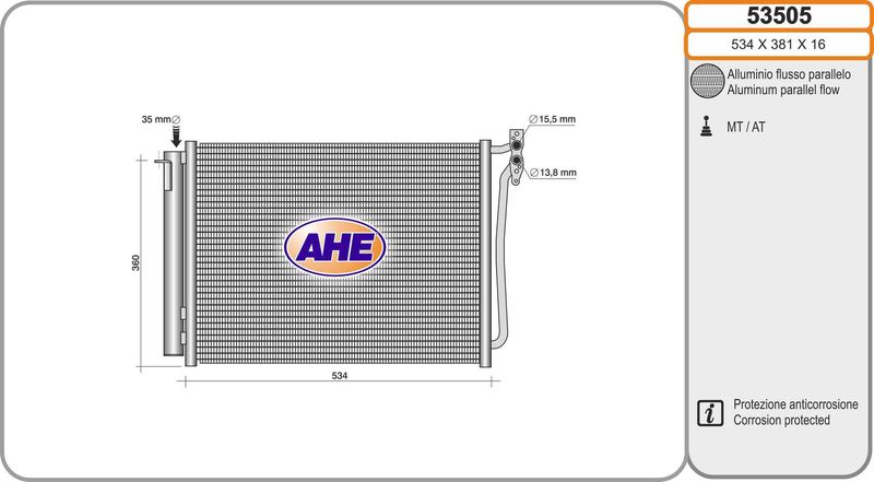 AHE Condensatore, Climatizzatore 53505