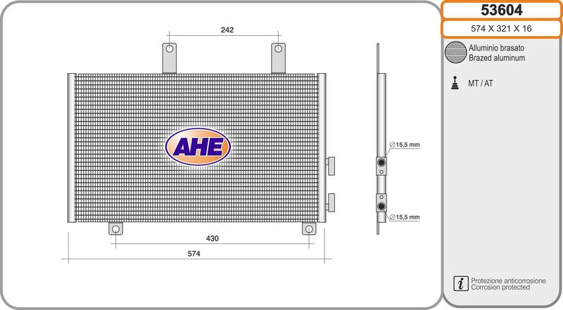 AHE Condensatore, Climatizzatore 53604