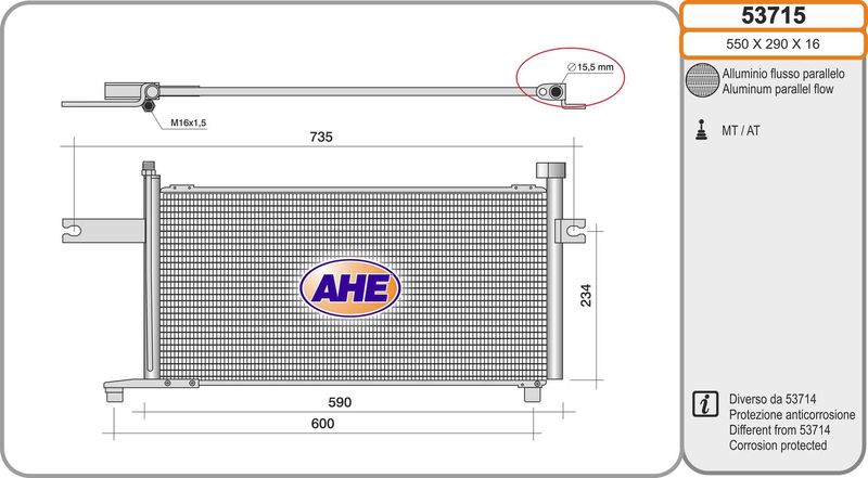 AHE Condensatore, Climatizzatore 53715
