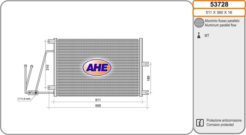 AHE Condensatore, Climatizzatore 53728