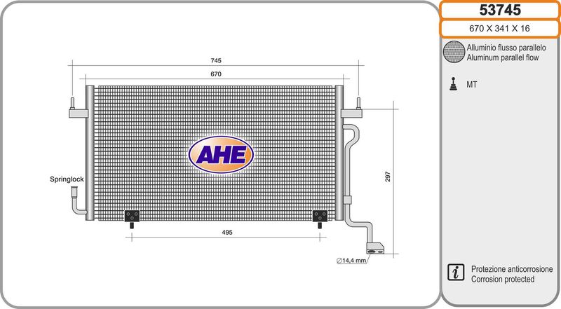 AHE Condensatore, Climatizzatore 53745