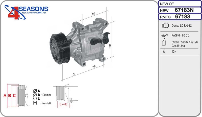 AHE Compressore, Climatizzatore 67183