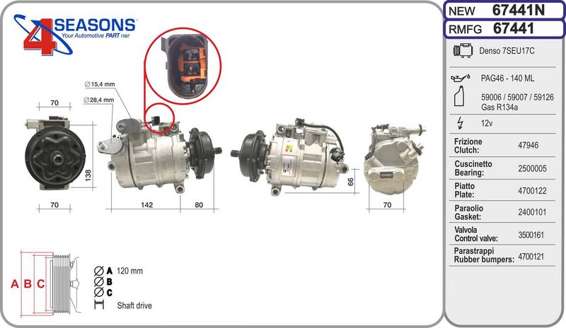 AHE Compressore, Climatizzatore 67441