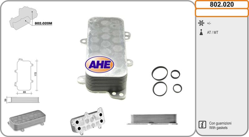 AHE Radiatore olio, Olio motore 802.020