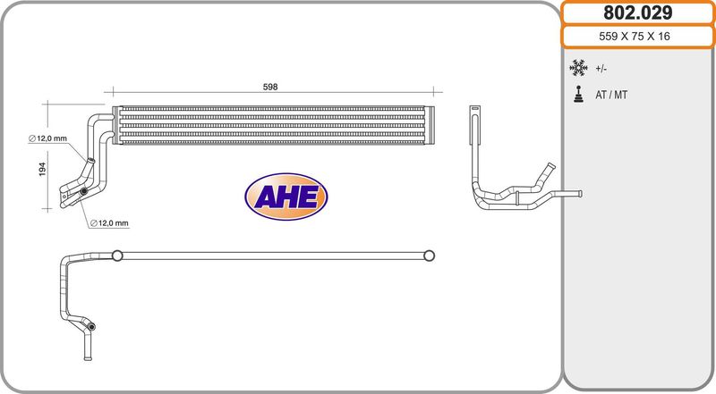 AHE Radiatore olio, Olio motore 802.029