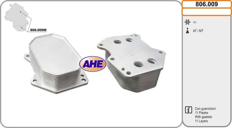 AHE Radiatore olio, Olio motore 806.009