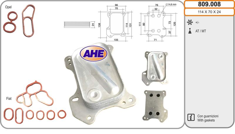AHE Radiatore olio, Olio motore 809.008