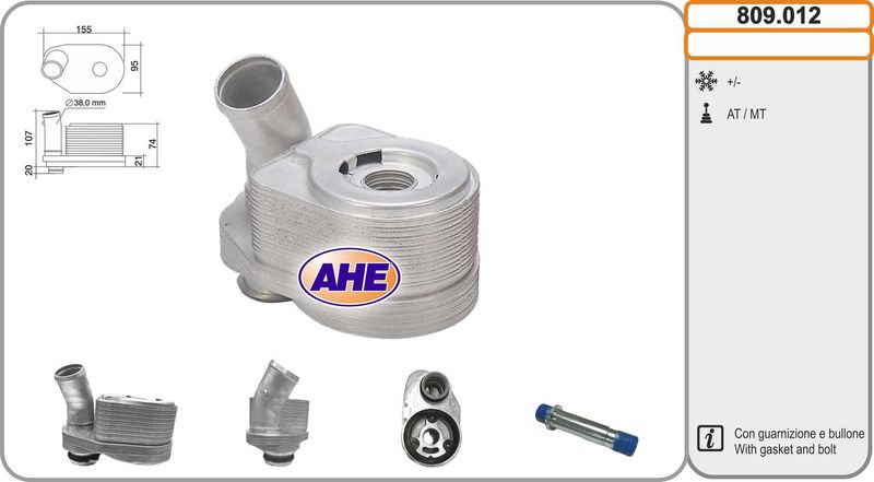 AHE Radiatore olio, Olio motore 809.012