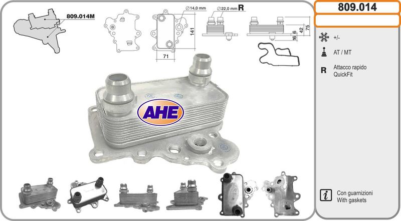 AHE Radiatore olio, Olio motore 809.014