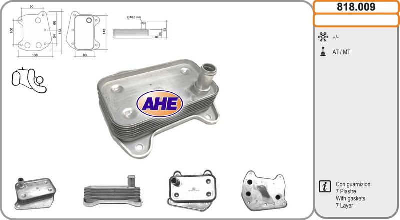 AHE Radiatore olio, Olio motore 818.009