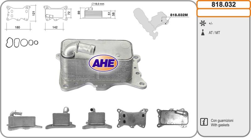 AHE Radiatore olio, Olio motore 818.032