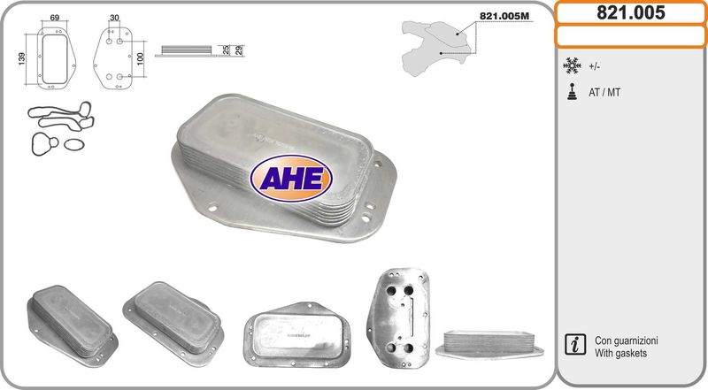 AHE Radiatore olio, Olio motore 821.005