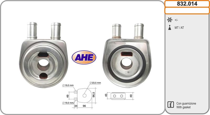 AHE Radiatore olio, Olio motore 832.014