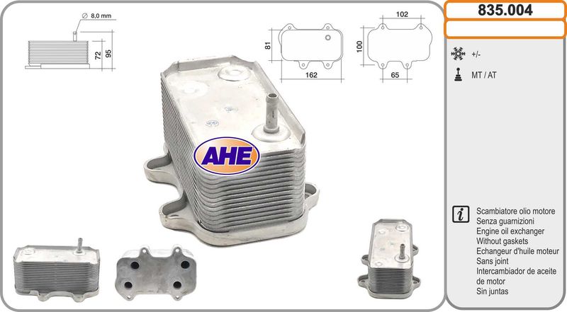 AHE Radiatore olio, Olio motore 835.004