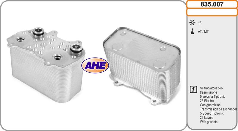 AHE Radiatore olio, Olio motore 835.007