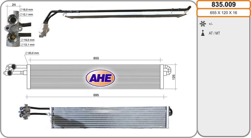 AHE Radiatore olio, Olio motore 835.009