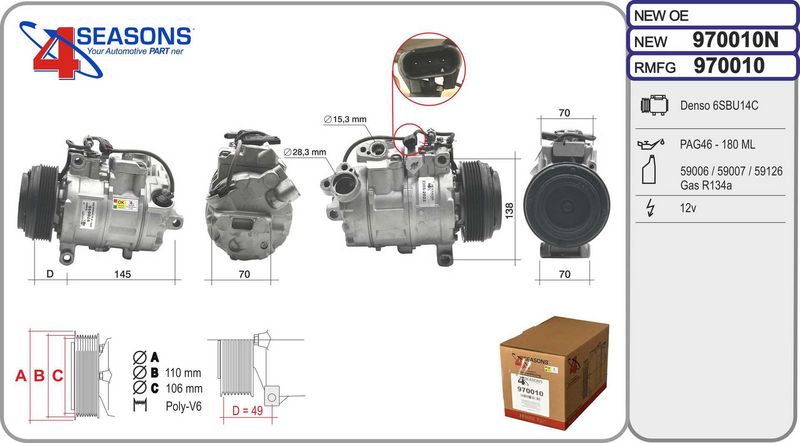 AHE Compressore, Climatizzatore 970010