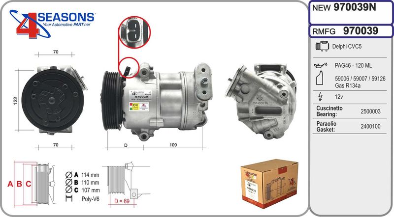 AHE Compressore, Climatizzatore 970039