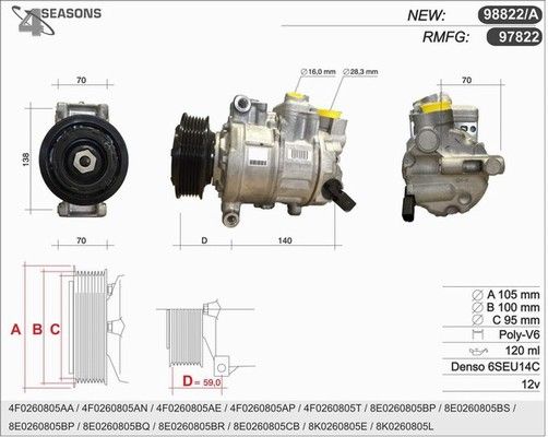 AHE Compressore, Climatizzatore 97822