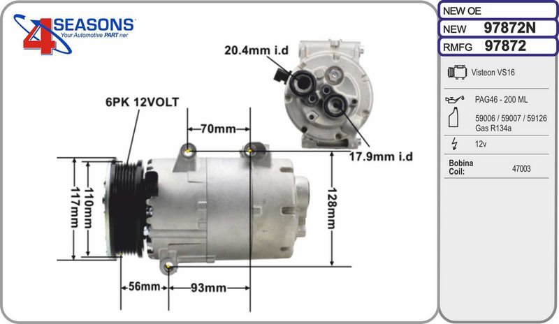 AHE Compressore, Climatizzatore 97872