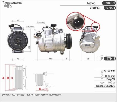 AHE Compressore, Climatizzatore 97901