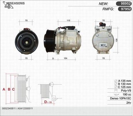 AHE Compressore, Climatizzatore 97952