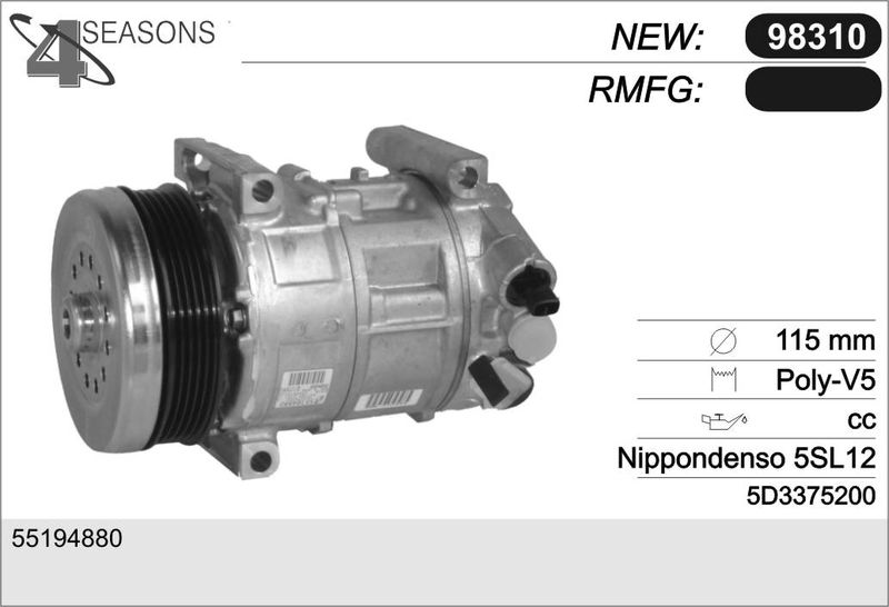 AHE Compressore, Climatizzatore 98310